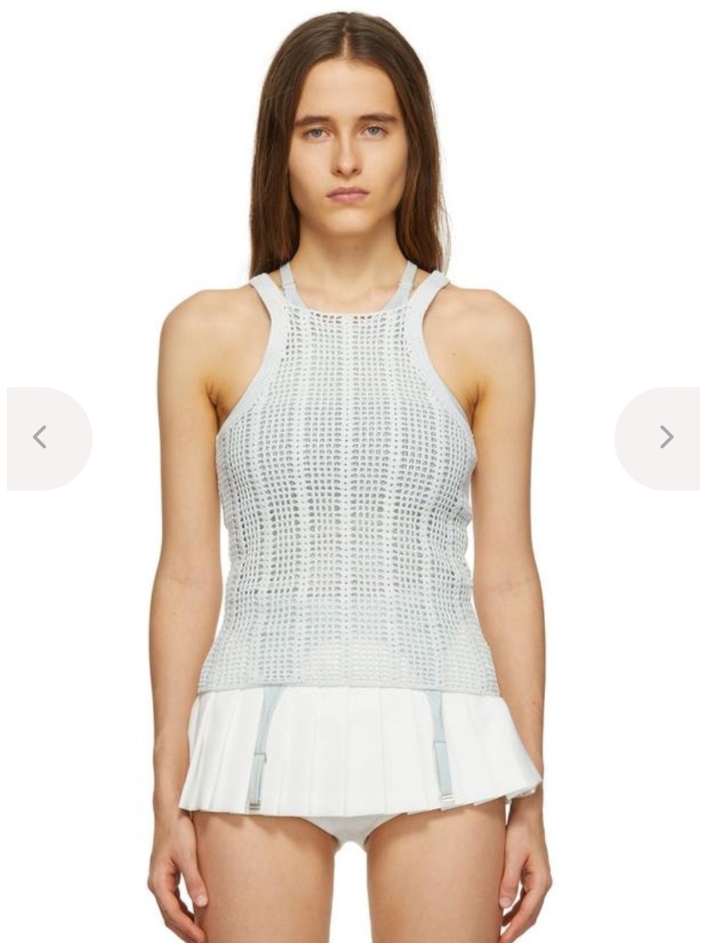 Dion Lee Open Crochet Tank Top in Blue – Size XS